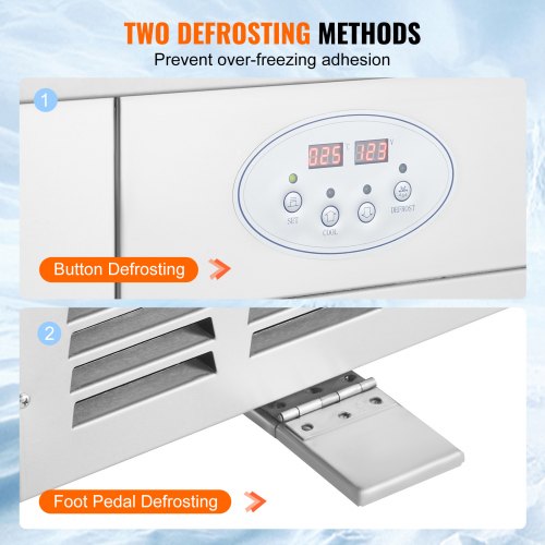 VEVOR Maschine für frittierte Eisrollen, 2 Stück 380 x 380 mm Quadratische Pfannen zum Frittieren von Eis, Kommerzielle Eismaschine aus Edelstahl mit Kompressor und 4 Schabern