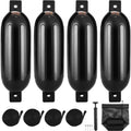 VEVOR Fender-Set 4 Aufblasbare Fenders 16,51 x 58,42 cm Bootsfender, Horizontale oder vertikale Montage, Stegfender Langfender mit 4 Nadeln &amp; Seilen &amp; AufbewahrungstascheHitzebeständig, UV-geschützt