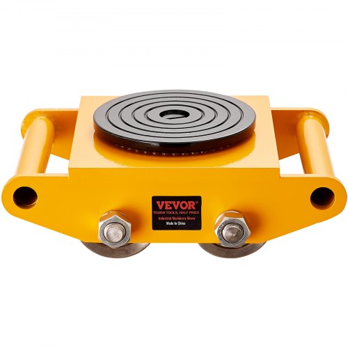 VEVOR 4x Panzerrollen 12T Transportfahrwerk 280x210x105mm Transportrollen mit 4 Richtungsräder aus Kohlenstoffstahl Industrieroller Roller Ф 135x9mm Drehplatte Möbeltransporthilfe Transportroller
