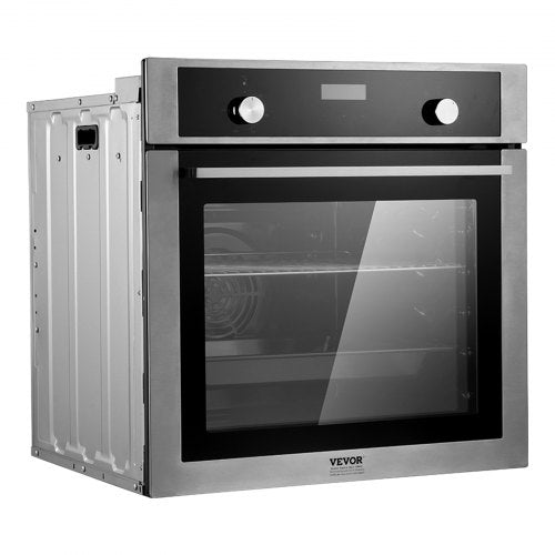 VEVOR Einzel-Wandofen Elektrischer Einbau-Wandofen 9 Funktionen 76L 3550W