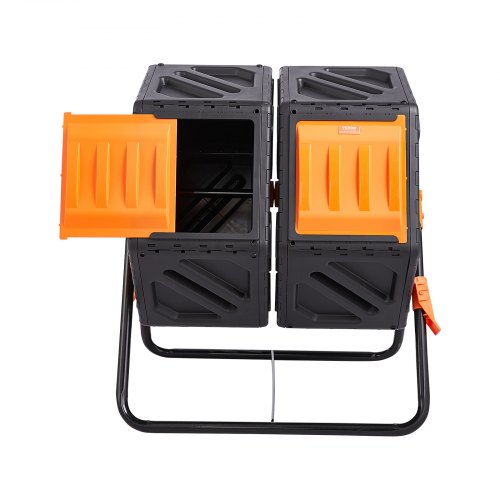 VEVOR Tumbling-Komposterbin Komposter Tumbler 140 L, Trommelkomposter Drehbar Doppelraum Tumbling Komposter 785 x 605 x 795 mm, 40 kg Belastbarer Garten Kompostbehälter inkl. Handschuhe