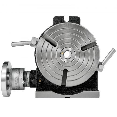 VEVOR Teilapparat Rundtisch 200mm Rundteiltisch Horizontal Vertikal Teilkopf Teilapparat schwenkbar zum Fräsen und Bohren