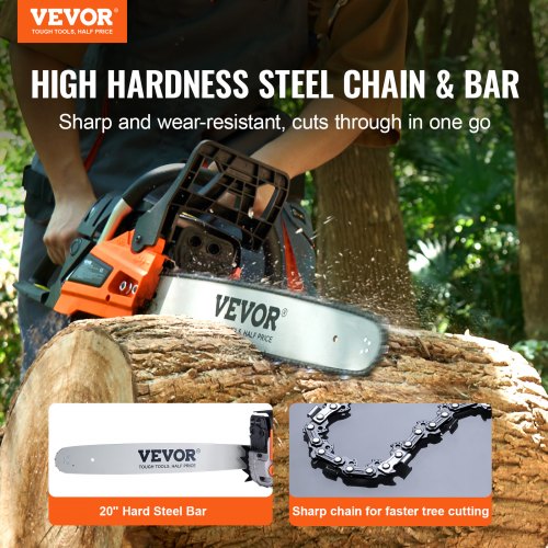VEVOR Benzin Kettensäge Motorsäge Motorkettensäge 3,22PS 58CC 50,8cm Schwert