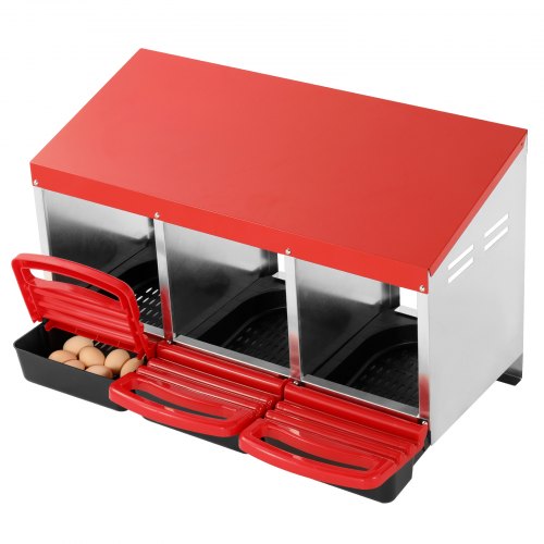 VEVOR Legenest Hühner 3 Abteile Hühnernest mit Belüftungslöchern 796x525x475mm