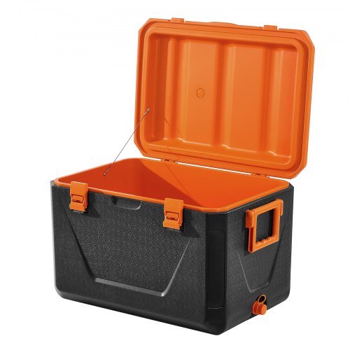 VEVOR Tragbare Kühlbox Isolierte Hartkühlbox mit Getränkehalter 63Qt