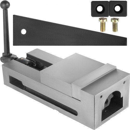 VEVOR Schraubzwingen-Schraubstock, 45 mm Backenhöhe 150 mm Kieferbreite Tischschraubstock, 29 KN Max. Spannkraft Werkbank Schraubstock, Schraubstock Drehbar aus Stahl, CNC Werkzeugmaschine Zubehör