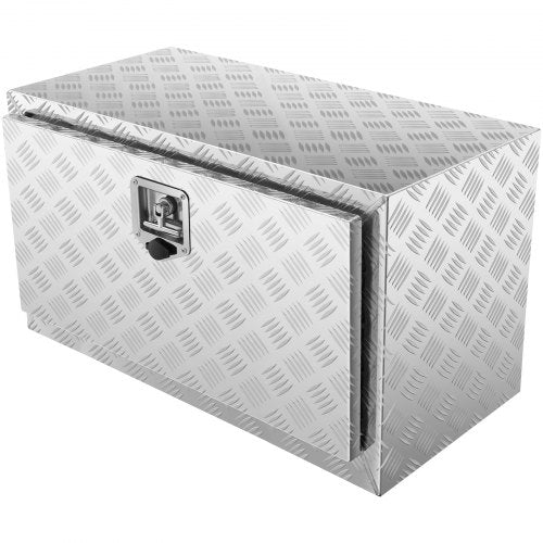 VEVOR Unterboden-Lkw-Box, 760 x 430 x 460 mm Pickup-Aufbewahrungsbox, Aluminium-Werkzeugkasten mit Schloss &amp; Schlüsseln, Wasserdichte Anhänger-Werkzeugkiste für Lkw, Transporter, Anhänger usw. Silber