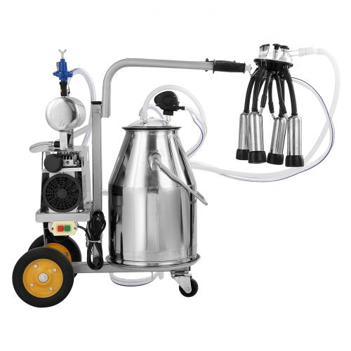 VEVOR Elektrische Kuh Melkmaschine Melkausrüstung 25L 304 Edelstahl