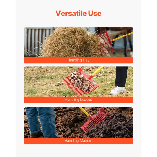 VEVOR 6er-Set Schwedengabel Bollengabel Heugabel Kunststoff Mistgabel Dunggabel
