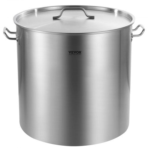 VEVOR Suppentopf Kochtopf Soßentopf 94,6L Edelstahl Kochen Soßen Korbdeckel