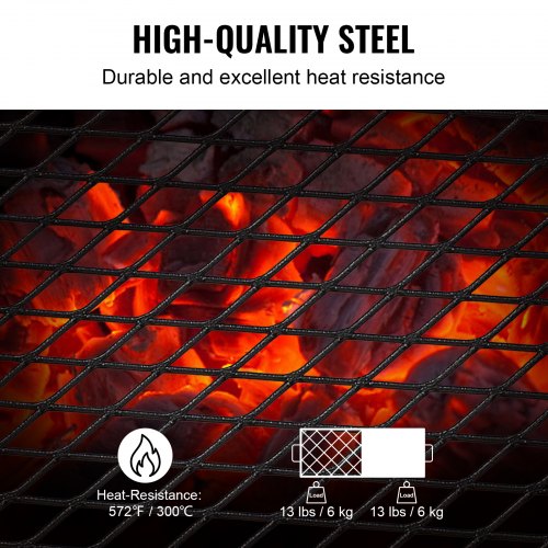 VEVOR BBQ Gills Holzkohlegrill Klappgrill Tischgrill 570 x 285 x 230 mm, 6 kg Belastbar Tragbarer Reisegrill Outdoor Campinggrill 300 ℃, Grillgitter + Grillplatte für Gartenpartys, Picknick, Terasse