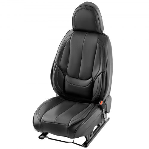 VEVOR Sitzbezüge, Universal-Autositzbezüge für Vordersitze, 6-teiliger Kunstleder-Sitzbezug, vollständig geschlossenes Design, abnehmbare Kopfstütze und Airbag-kompatibel, Autos, SUVs und Lkws