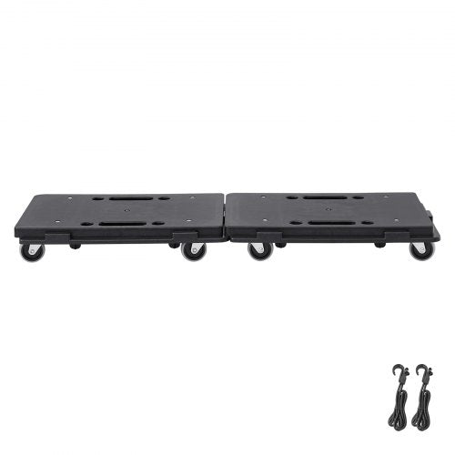 VEVOR Möbelwagen, Möbelwagen, 4 Räder, tragbare bewegliche Rollen, robust, ineinandergreifend, klein, flach, für schwere Möbel, 2 Stück, 40,6 x 27,9 cm, 227,8 kg Kapazität, schwarz
