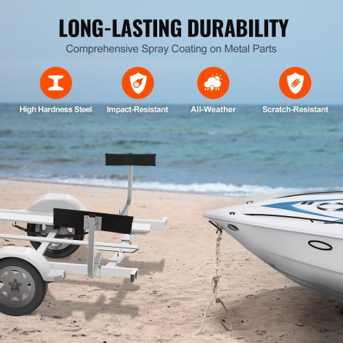 VEVOR T-Form Anhängerpfahl Bootsanhänger Anleitung Kurbelstütze Bootsführung, 330 mm Einstellbare Breite Boat Trailer Guide-on - Ersatzteile und Zubehör für Skiboot Fischerboot Segelbootanhänger
