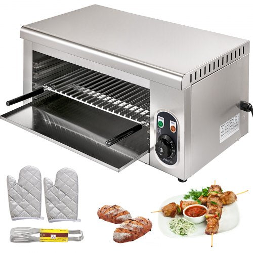 VEVOR Lift Salamander Gastro Salamander 2000 W Salamander Grill Arbeitsbereich 45 x 26 cm