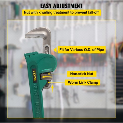 Heavy Duty 48" Aluminum Pipe Wrench 4" Jaw Straight Pipe Wrench Plumbing