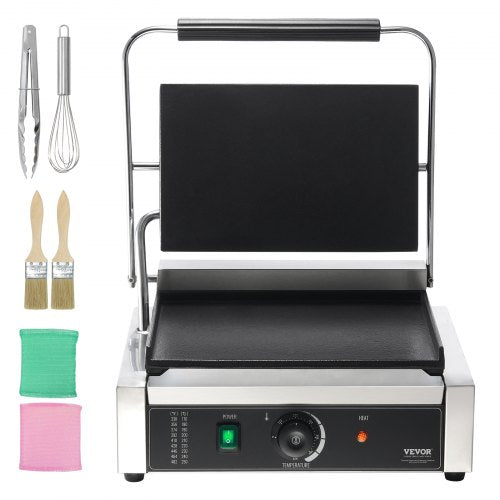 VEVOR Panini-Pressgrill Sandwichmaker Kontakt Grill Kommerziell Elektrisch