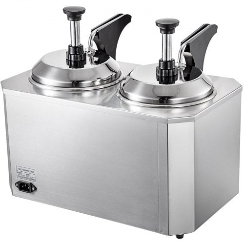 VEVOR Elektrischer Fudge Nacho Käse Schokolade Spender Wärmer für Restaurant usw. mit 2 Pumpen