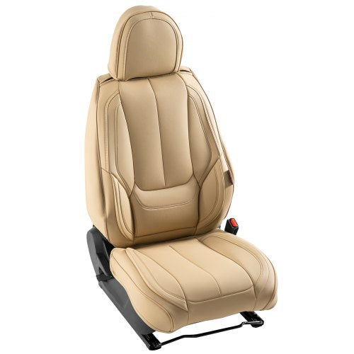 VEVOR Sitzbezüge, Universal-Autositzbezüge für Vordersitze, 6-teiliger Kunstleder-Sitzbezug, vollständig geschlossenes Design, abnehmbare Kopfstütze und Airbag-kompatibel, Autos, Lkws, SUVs