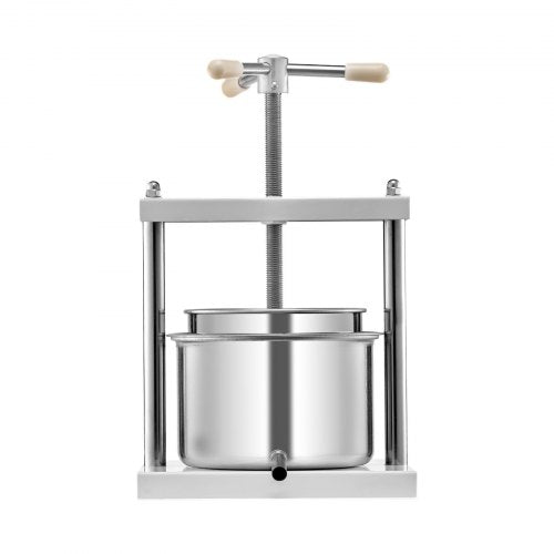 VEVOR Obstweinpresse Manuelle Presse Weinherstellung 5L Edelstahl Obstmühle