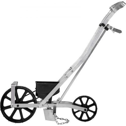VEVOR Sämaschine Aluminium+ABS Handsämaschine 6xSaatplatten einreihige Drillmaschine 78-84cm Höhenverstellbar Dippelmaschine 6cm Vorderrad 5cm Hinterrad ideal für Samen wie Mais Lauch Spinat Karotten