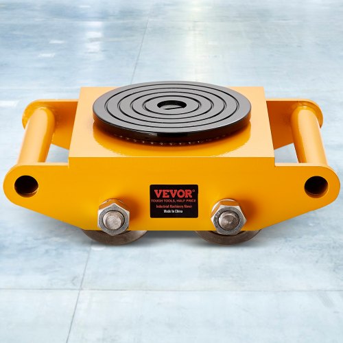 VEVOR 4x Panzerrollen 12T Transportfahrwerk 280x210x105mm Transportrollen mit 4 Richtungsräder aus Kohlenstoffstahl Industrieroller Roller Ф 135x9mm Drehplatte Möbeltransporthilfe Transportroller