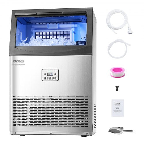 VEVOR Kommerzielle Eisbereiter Eismaschine 40,82kg/Tag LED Anzeige Restaurant