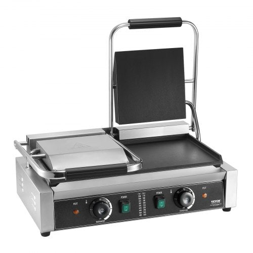VEVOR Kommerzielle Panini Press Grill Elektrische Sandwichmaker-Platte Flach