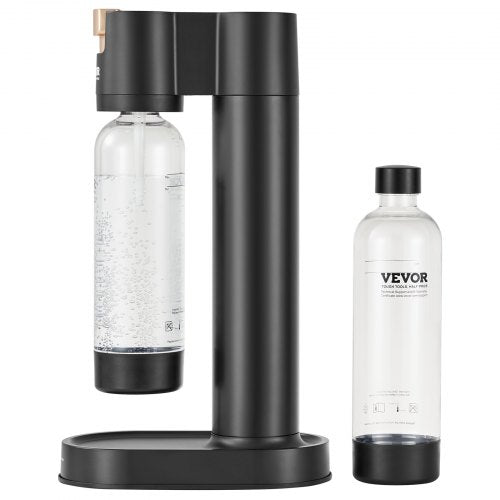 VEVOR Wassersprudler Sprudelwassergerät zum Sprudeln zu Hause, 2 Stk. BPA-freien 1-Liter-PET-Flaschen, Kompatibel mit Einschraubbaren 60-Liter-CO2-Flaschen (NICHT im Lieferumfang enthalten)