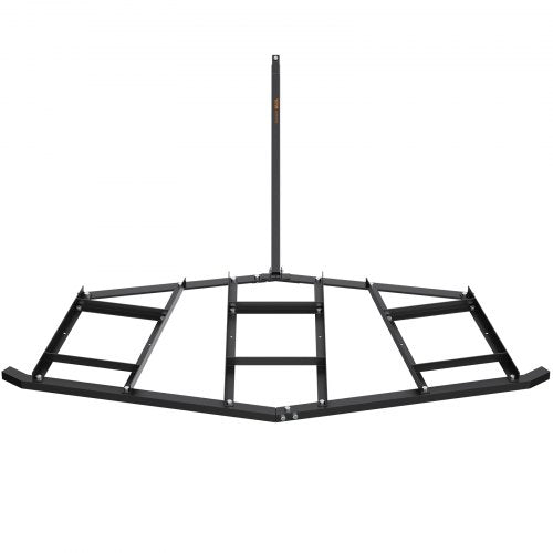 VEVOR Schleppegge 2200 x 2070 x 100 mm Traktor Wiesenegge Wiesenschleppe aus 4 mm dickem Q235-Stahl Feldegge Einstellbarer Querstangenbereich 203,2/406,4 mm Rasenschleppe ATVs, UTVs, Gartentraktoren