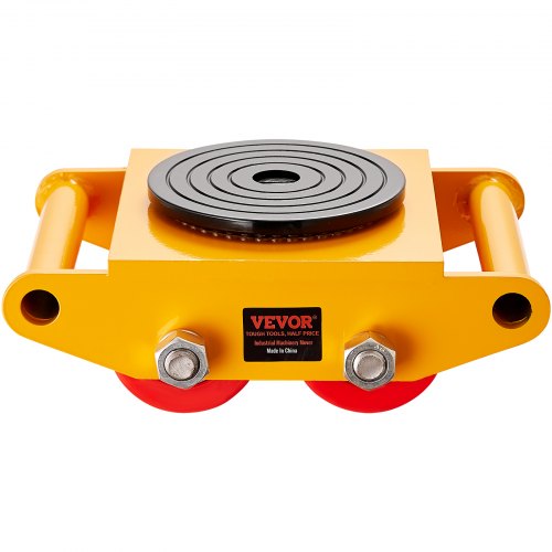 VEVOR Panzerrollen 6T Transportfahrwerk 280x210x105mm Transportrollen aus Kohlenstoffstahl Industrieroller mit 4 PU-Richtungsräder Roller Ф 135x9mm Drehplatte Möbeltransporthilfe Transportroller
