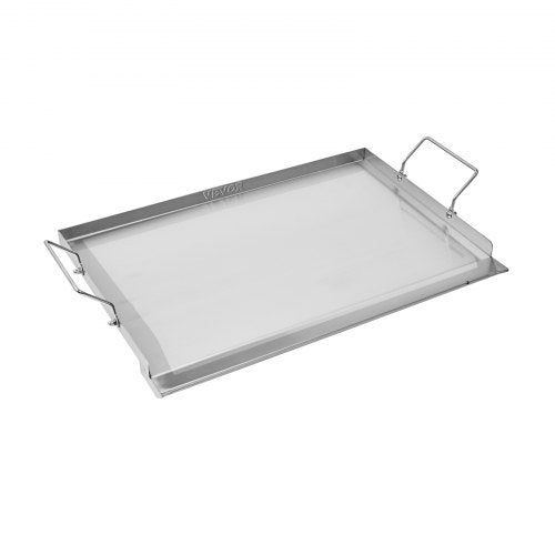 VEVOR Flache Grillplatte Grillpfanne Edelstahl BBQ Kochgeschirr 585x365mm
