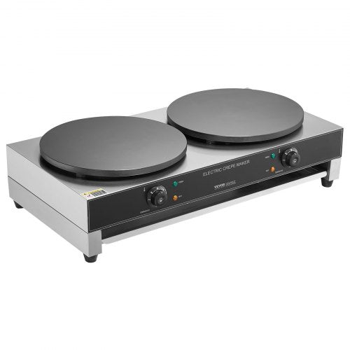VEVOR Elektro Crepes Maker Kommerzielle Crepe-Maschine 6000W Doppelkopf 40cm Kein Stecker