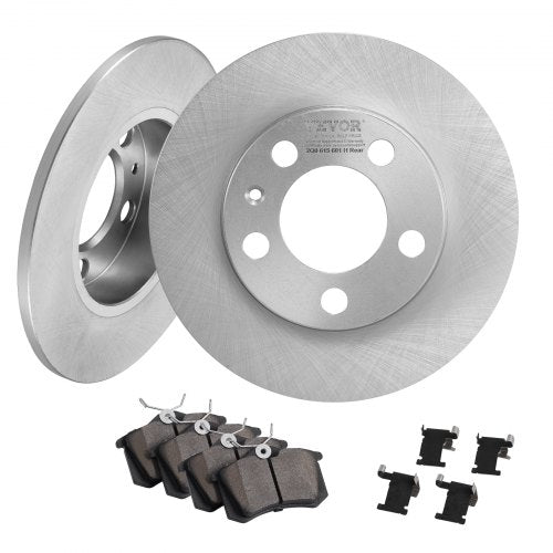 VEVOR Bremsensatz Hinterachse Bremsscheiben Bremsbeläg Ersatzsatz 232mm