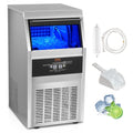 VEVOR Kommerzieller Eiswürfelbereiter Eismaschine 41 kg / 24 h, Leichte Würfeleismaschine 11 kg Eisspeicherkapazität 45 Stk. Eiswürfel, Edelstahl Eiswürfelbereiter inkl. Wasserfilter &amp; Eisschaufel