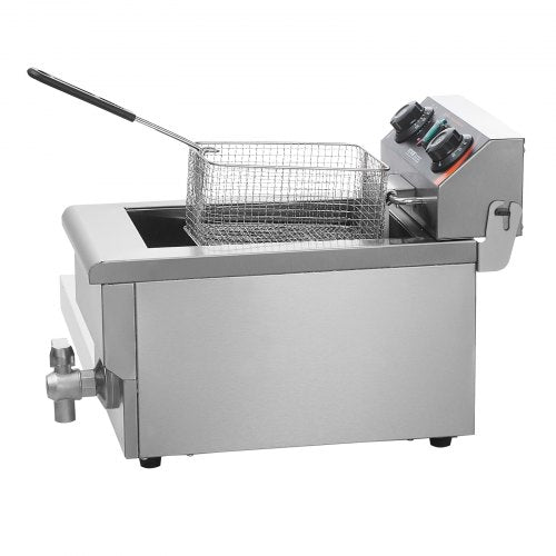 VEVOR Kommerzielle Elektrische Fritteuse 3000W 9L Edelstahl Upgrade 200°C