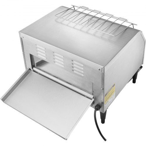 VEVOR Durchlauf-Toaster 1770 W Förderbandtoaster, Kettentoaster, Drei multifunktionale Betriebsarten 450 Scheiben pro Stunde, Kommerzieller Toaster Förderband Edelstal Restaurants, Bäckereien Silber