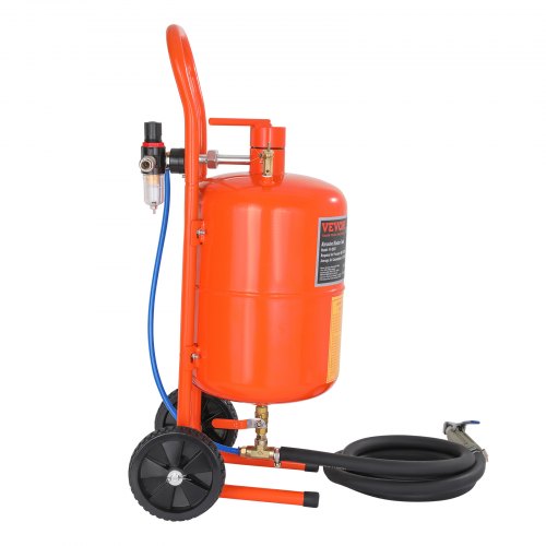 VEVOR Mobiles Sandstrahlgerät 18,92 L Sandstrahlanlage 243,84 cm ArbeitsschlauchSandstrahler 60–110 PSI Arbeitsdruck ideal zum Entfernen von Rost, Farbe, Flecken und das Polieren großer Flächen