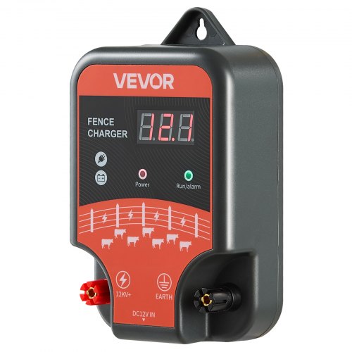 VEVOR Weidezaungerät 12kV 3J AC DC Elektrozaungerät 3km Reichweite Weidegerät