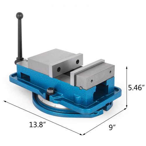 VEVOR Schraubzwingen-Schraubstock 125 mm, Tischschraubstock 125 mm, Bench Clamps 140 mm, Metall Professionelle Gusseisen Schraubstock für Säulenbohrer Breite Backen