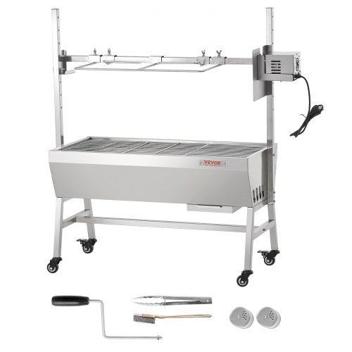 VEVOR Lammgrill Spanferkelgrill Spießbratengrill 42W  61kg Elektrisch BBQ