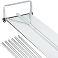 VEVOR Schneeschaufel Dach 48 cm, Reichweite bis 9 m, Dachschneeräumer aus Aluminium, Schneeschieber mit Schutzrädern, rutschfestem Griff und Gleittuch Schneeräumer Dachräumer