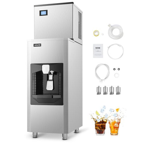 VEVOR Kommerzieller Eisbereiter 226,8kg/Tag 80kg Vorratsbehälter Automatisch