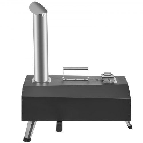 VEVOR Tragbarer Pizzaofen Outdoor 304,8 mm, Gas Holzpellets Holzkohle Pizzaofen, Edelstahl Pizzaofen, Max. 540 ℃ Holzpelletsschaufel &amp; Pizzastein &amp; Tragetasche –  Premium Pizza Holzofen für Garten