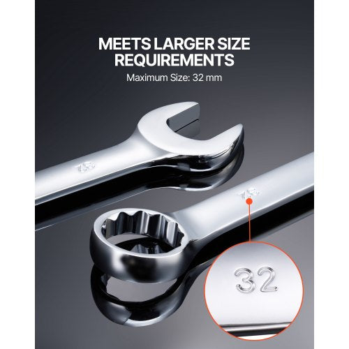 VEVOR Schlüsselsatz Ratschenschlüsselsatz 25-teilig Metrisch 6-32mm Werkstatt