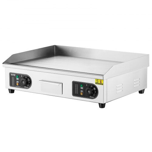 VEVOR 4000W Elektro Grillplatte Glatt Kommerziell Eisen Gastrogrill Küche 663mm