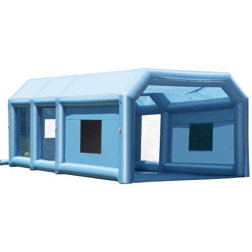 VEVOR Aufblasbare Lackierkabine, 8 x 4,5 x 3 m Aufblasbare Spritzkabine, mit 950 W + 750 W leistungsstarken Gebläsen und Luftfiltersystem, Tragbare Auto-Lackierkabine für Motorräder, mittelgroße SUVs
