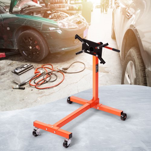VEVOR Motorständer Motorhalter 340 kg, Motorständer Klauenheber Getriebehalter, Motorheber Kfz-Werkstatt mit 4 Rädern &amp; 508 mm Griff, Bewegliche Motorheber Motorkräne Reparaturwerkzeuge Motor