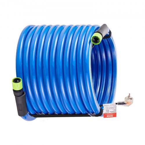 VEVOR 22,9m Beheizter Wasserschlauch Wohnmobil Trinkwasserschlauch 310W Blau