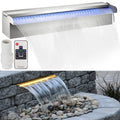 VEVOR Schwalldusche Pool Wasserfall Poolfontäne Led 17,7 x 4,5 x 3,1 Poolbrunnen 1,3 Wasserfontäne 0,87 Dekoration Gartenteich